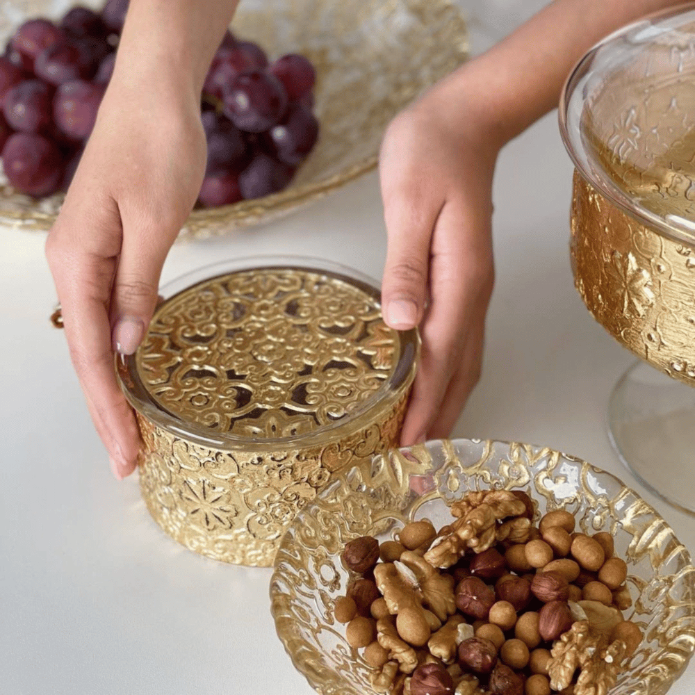 Thố Arabesque Gold Leaf 12cm IVV 7437.1