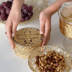 Thố Arabesque Gold Leaf 12cm IVV 7437.1