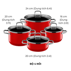 Bộ nồi SILIT ELEGANCE 4 món nhiều phân loại, nhiều màu