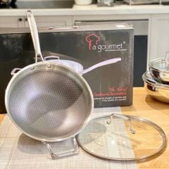 Chảo sâu lòng tổ ong Galactic La gourmet 20/24/28cm có nắp