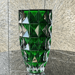 Bình hoa pha lê Crystal Bohemia Diamond 25, 28, 33 cm nhiều màu