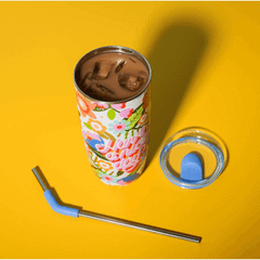 Cốc cách nhiệt S'Well bằng thép không gỉ, 700ml, kèm ống hút