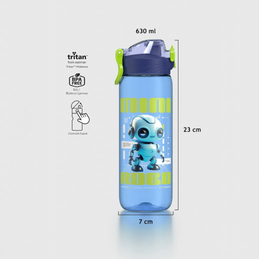 Bình nước trẻ em Tritan cao cấp Renga Wave 630ml - 912167 nhiều màu
