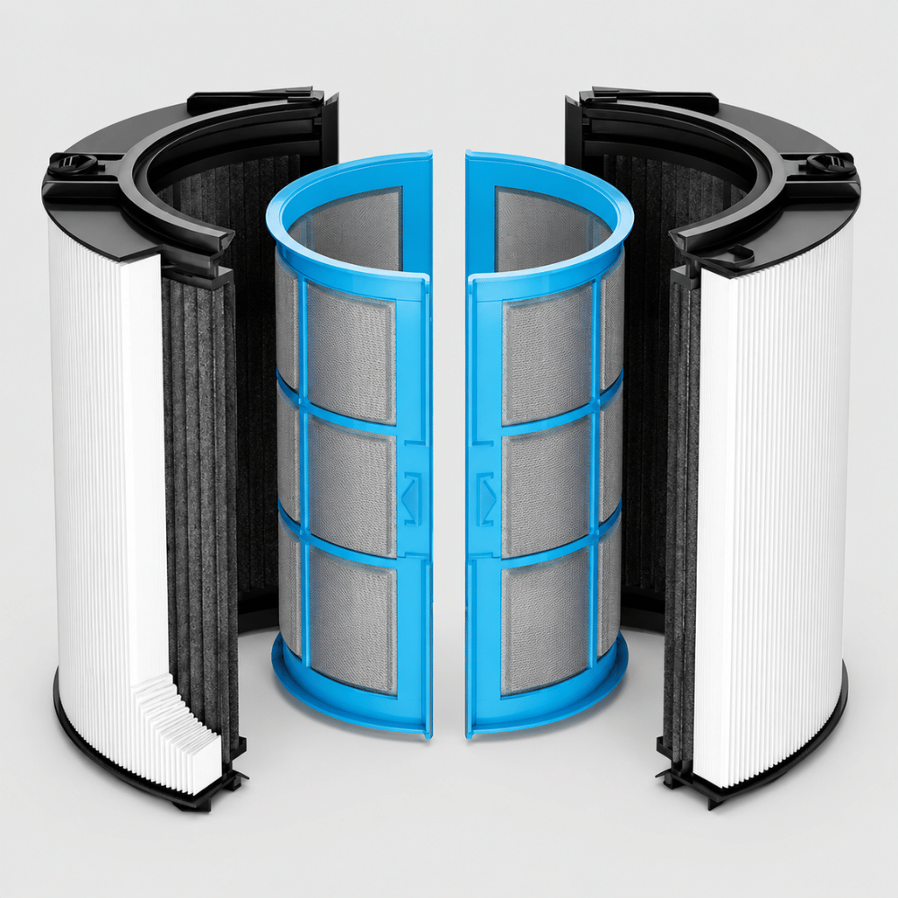 Quạt không cánh 3in1 DYSON 3in1 Purifier HP12 quạt nóng lạnh kèm lọc không khí màu xám niken
