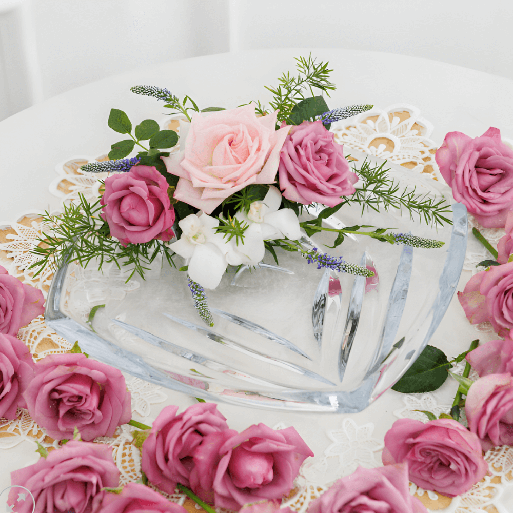 Đĩa Pha lê Facet 30cm Crystal Bohemia