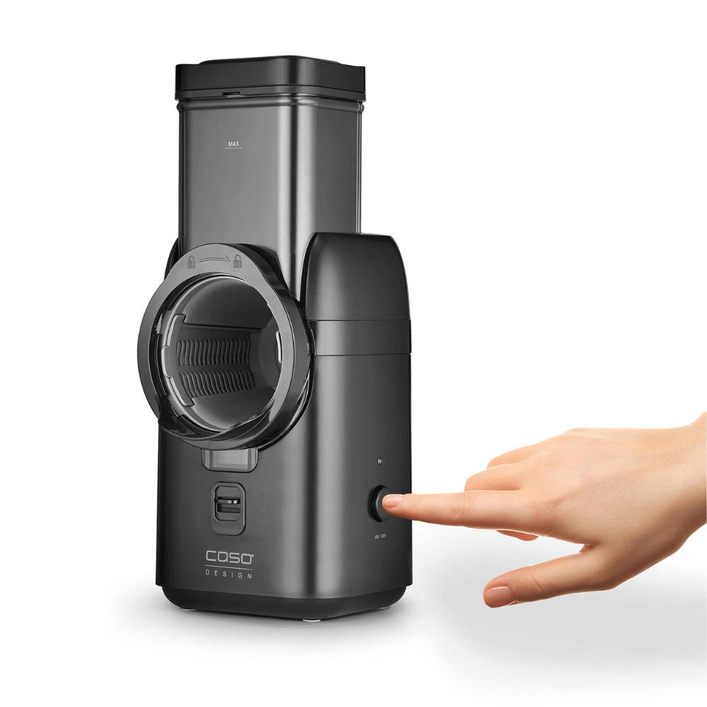 Máy cắt lát, băm nhỏ, bào sợi rau củ CASO 5in1 màu đen