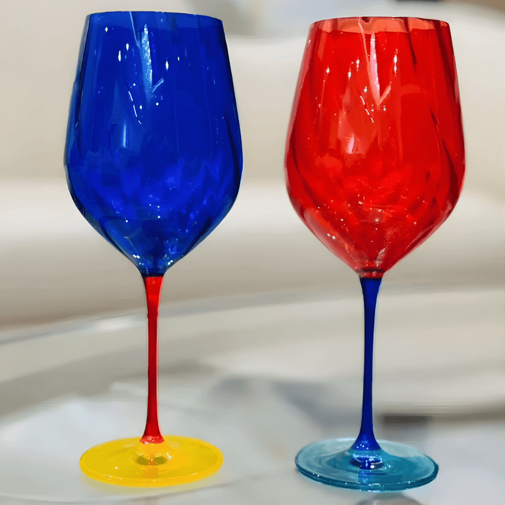 Set 6 ly vang Uria màu 600ml Crystal Bohemia