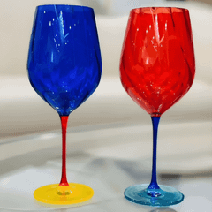 Set 6 ly vang Uria màu 600ml Crystal Bohemia