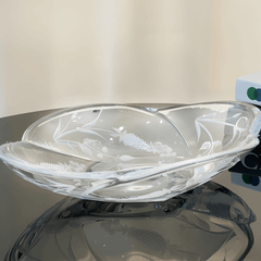 Đĩa 4 múi mài dâu 33cm Crystal Bohemia