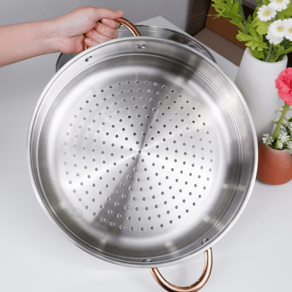 Bộ chảo sâu và xửng hấp Ciwete 32cm SS0105-3PC