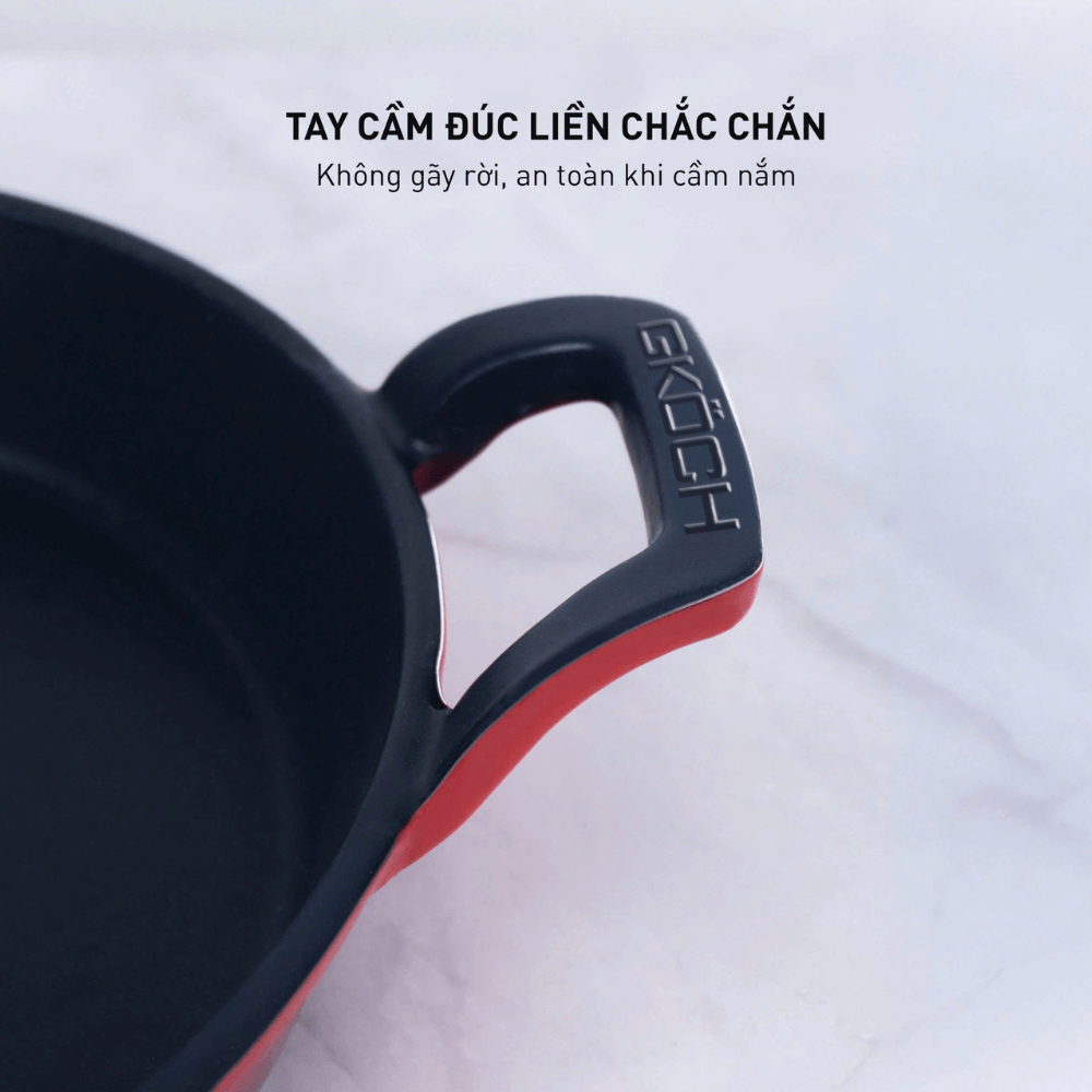 Nồi gang tay vuông 24cm GKÖCH EFP - 08B
