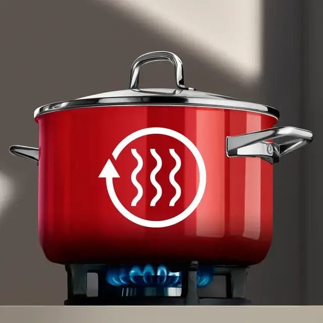 Bộ nồi WMF Fusiontec Essential Pro 4 món kèm quánh màu đỏ