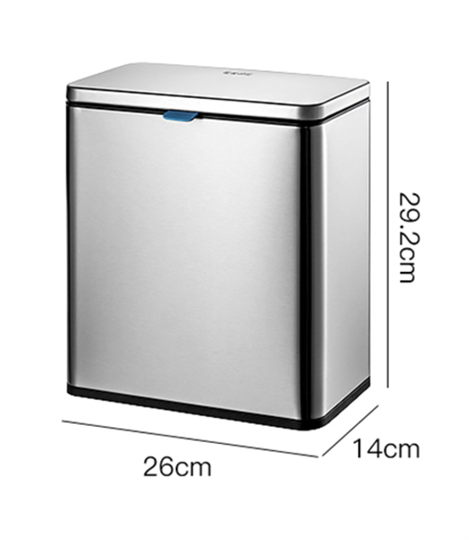 Thùng rác gắn cánh cửa tủ bếp CCKO CK9943 dung tích 6L màu bạc inox