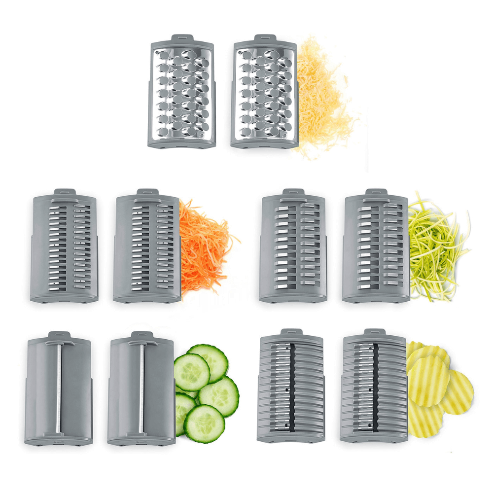 Máy cắt lát, băm nhỏ, bào sợi rau củ CASO 5in1 màu đen