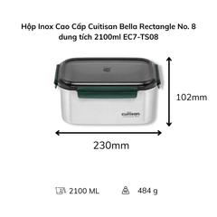 Hộp Inox Cao Cấp Cuitisan Bella nhiều dung tích