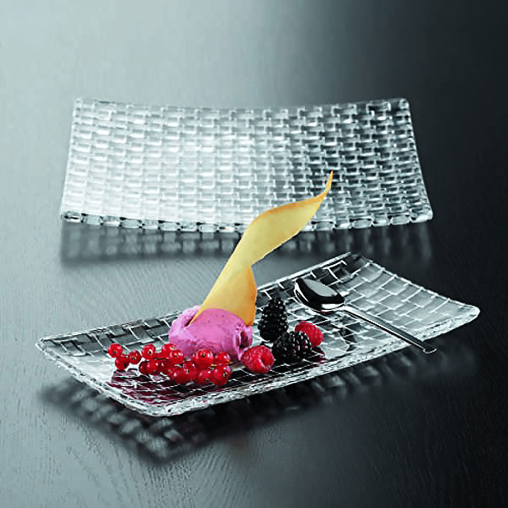 Đĩa pha lê chữ nhật dài Nachtmann Bossa Nova 28/42cm