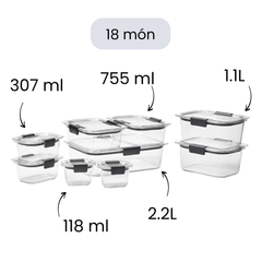 Sét hộp Tritan Rubbermaid Brilliance 10-24 món made in USA