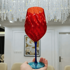 Set 6 ly vang Uria màu 600ml Crystal Bohemia