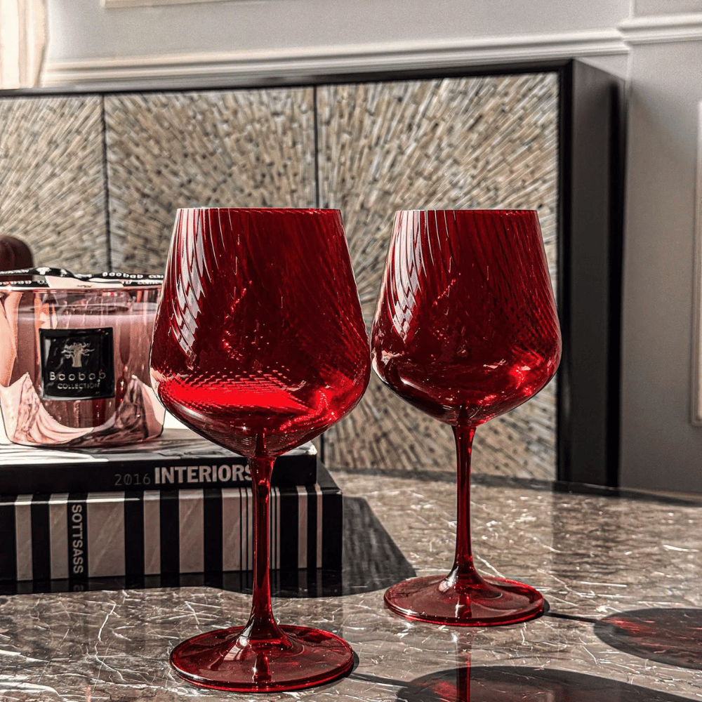Set 6 ly vang Tyto đỏ 600ml Crystal Bohemia