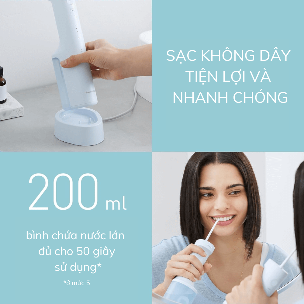 Tăm nước không dây Panasonic EW-DJ27-A303 màu trắng