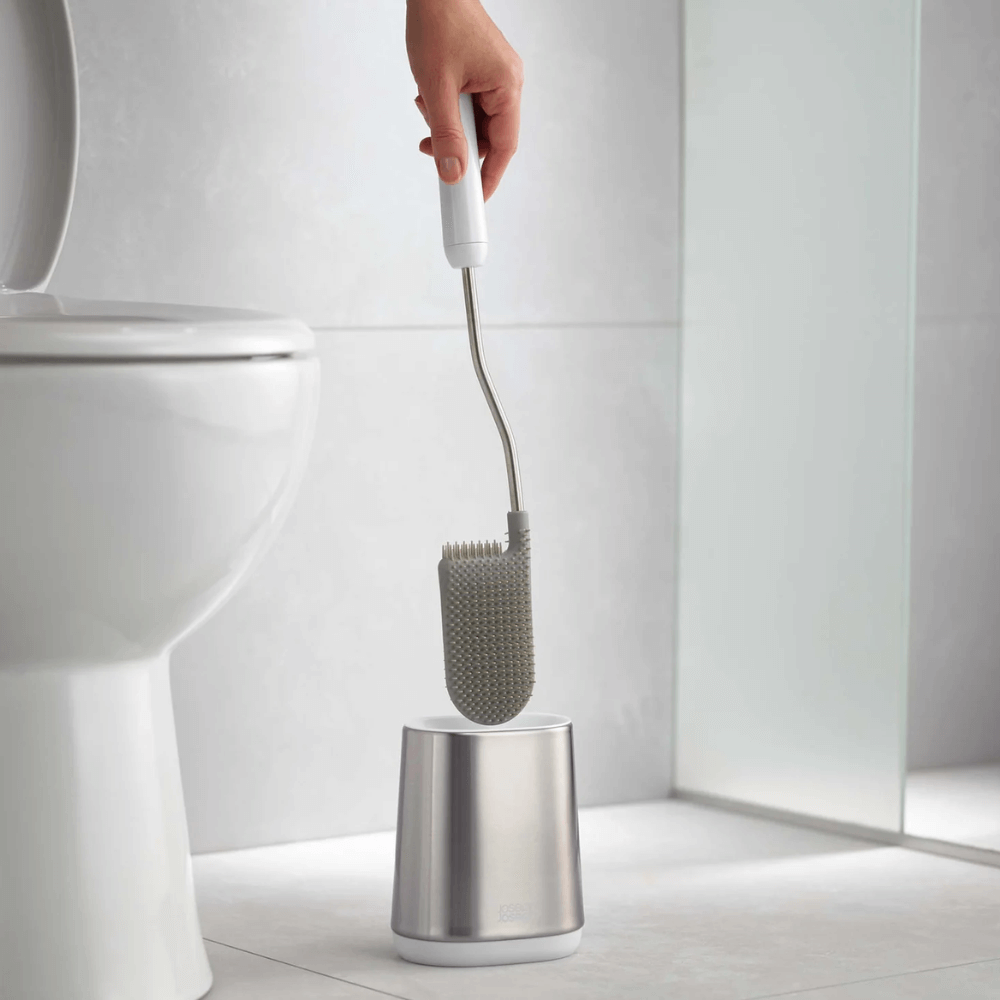 Cọ toilet silicone chống nhỏ giọt Joseph Joseph Flex Lite Steel 70561