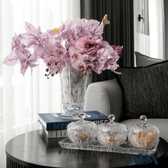 Bình hoa pha lê chân đế Bohemia M57