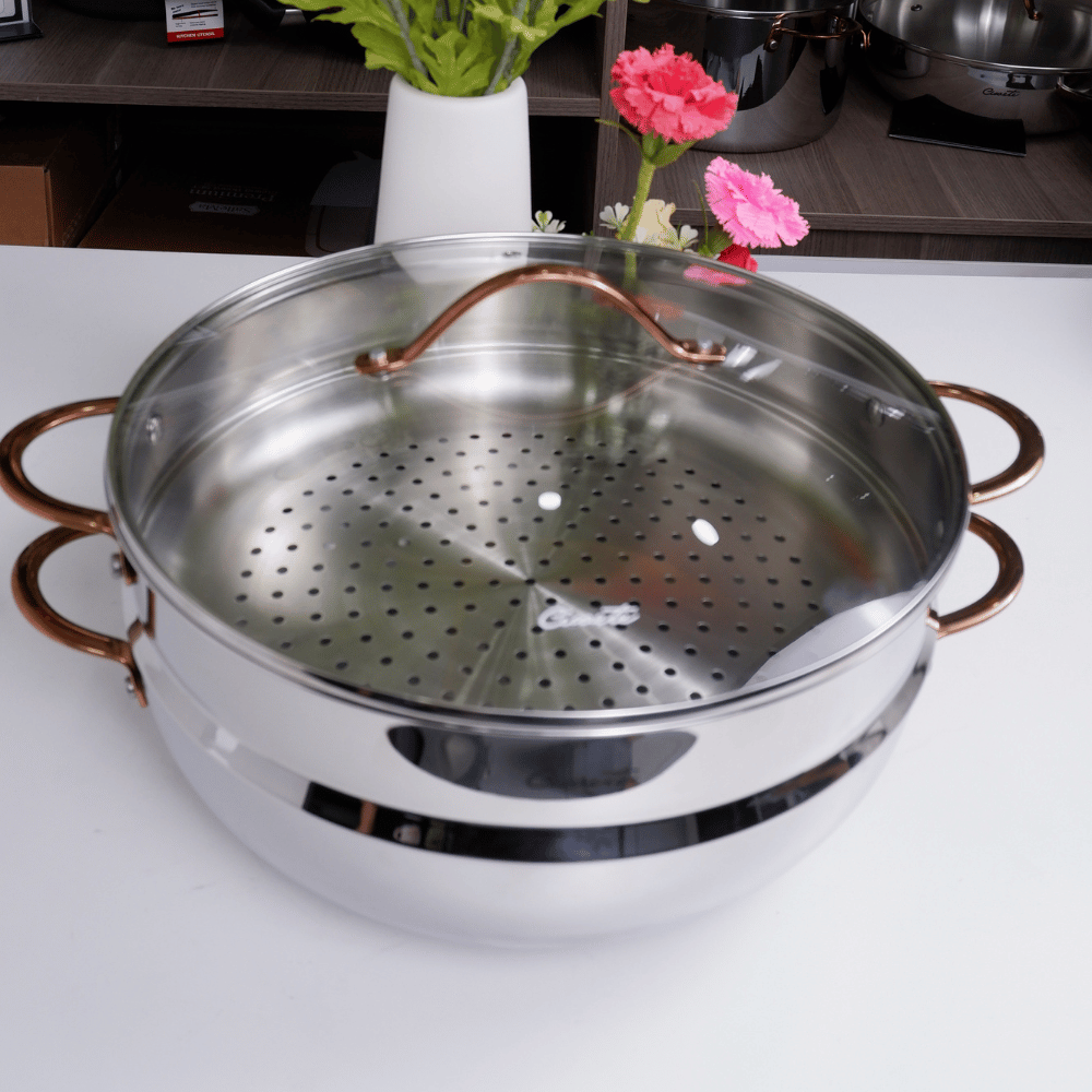 Bộ chảo sâu và xửng hấp Ciwete 32cm SS0105-3PC