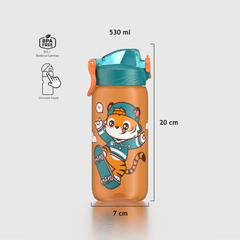Bình nước trẻ em Tritan cao cấp Renga Wave 530ml - 912169 nhiều màu