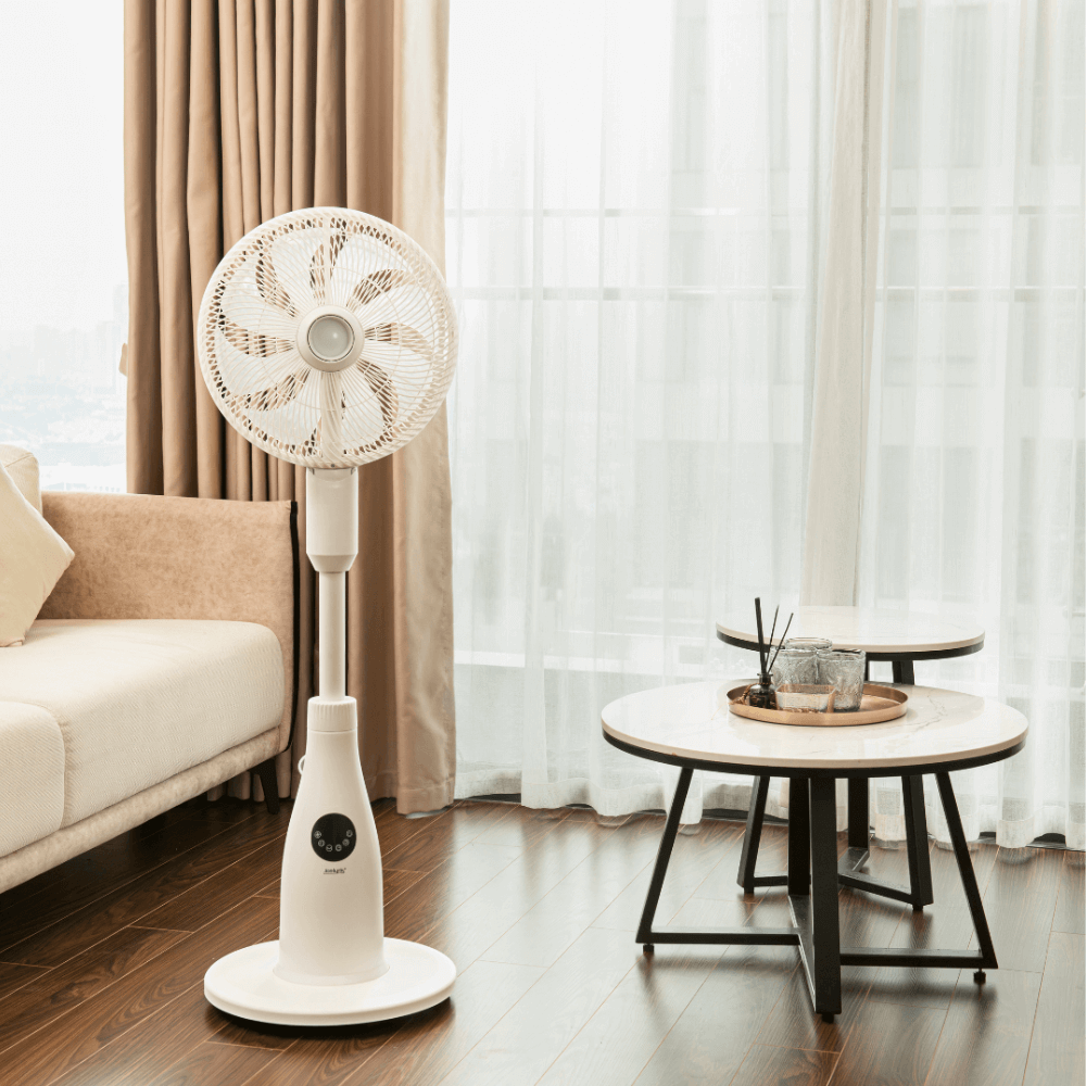 Quạt cây phun sương tạo ẩm cao cấp Joelyns màu trắng