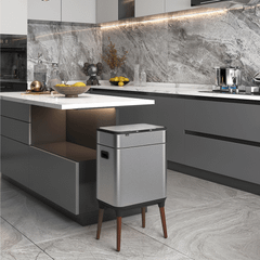 Thùng rác cảm ứng ELPHECO nắp inox 20 L có thùng rác rời bên trong, có chân & khử mùi ozone, nhiều màu