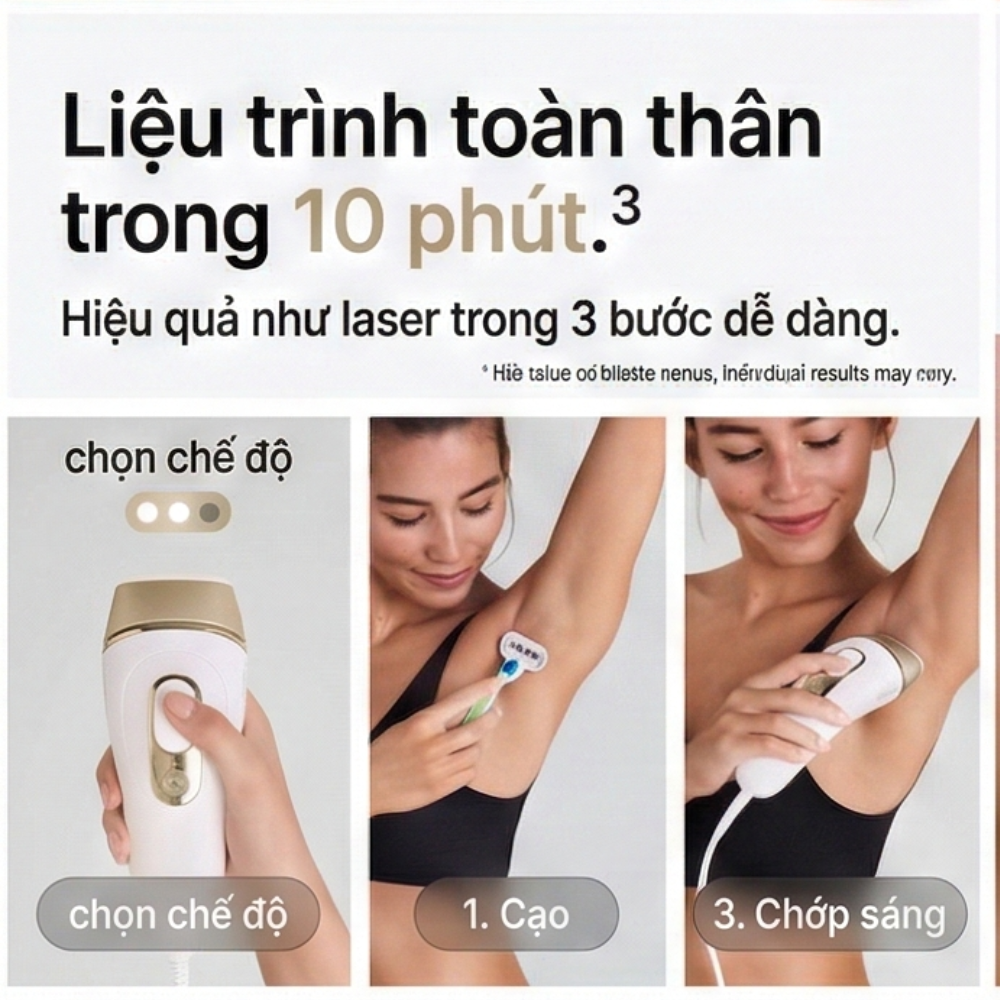 Máy triệt lông BRAUN Silk-expert Pro 5 4 đầu triệt