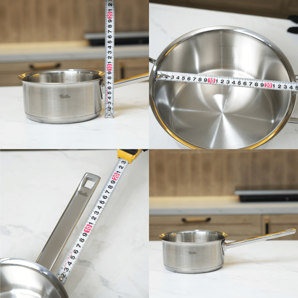 Bộ nồi Fissler Profi 6 món kèm quánh và chảo inox Profi 2 quai made in Germany