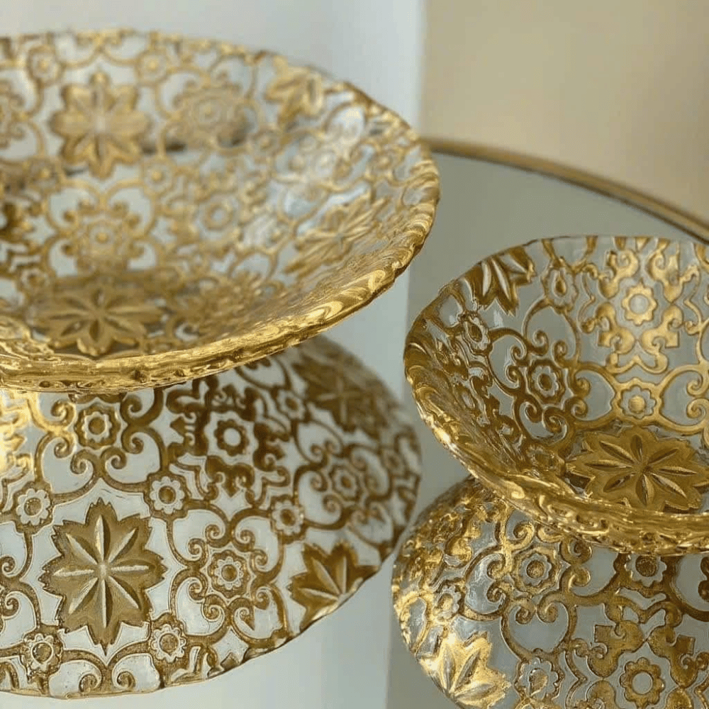 Tô Arabesque Gold Leaf nhiều kích cỡ