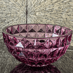 Tô pha lê Crystal Bohemia Diamond 28, 33 cm nhiều màu