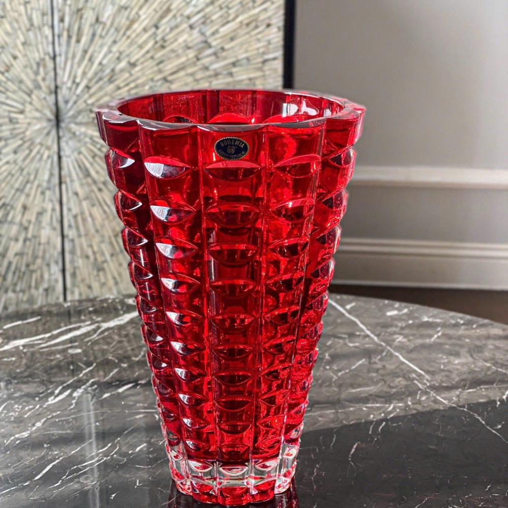 Lọ hoa Millenium 26cm Crystal Bohemia nhiều màu