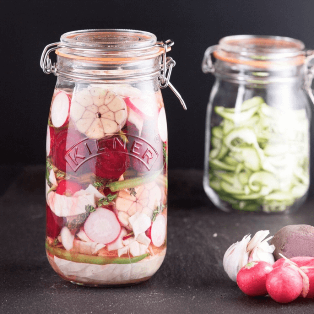 Set 6 hũ thuỷ tinh tròn kín KILNER