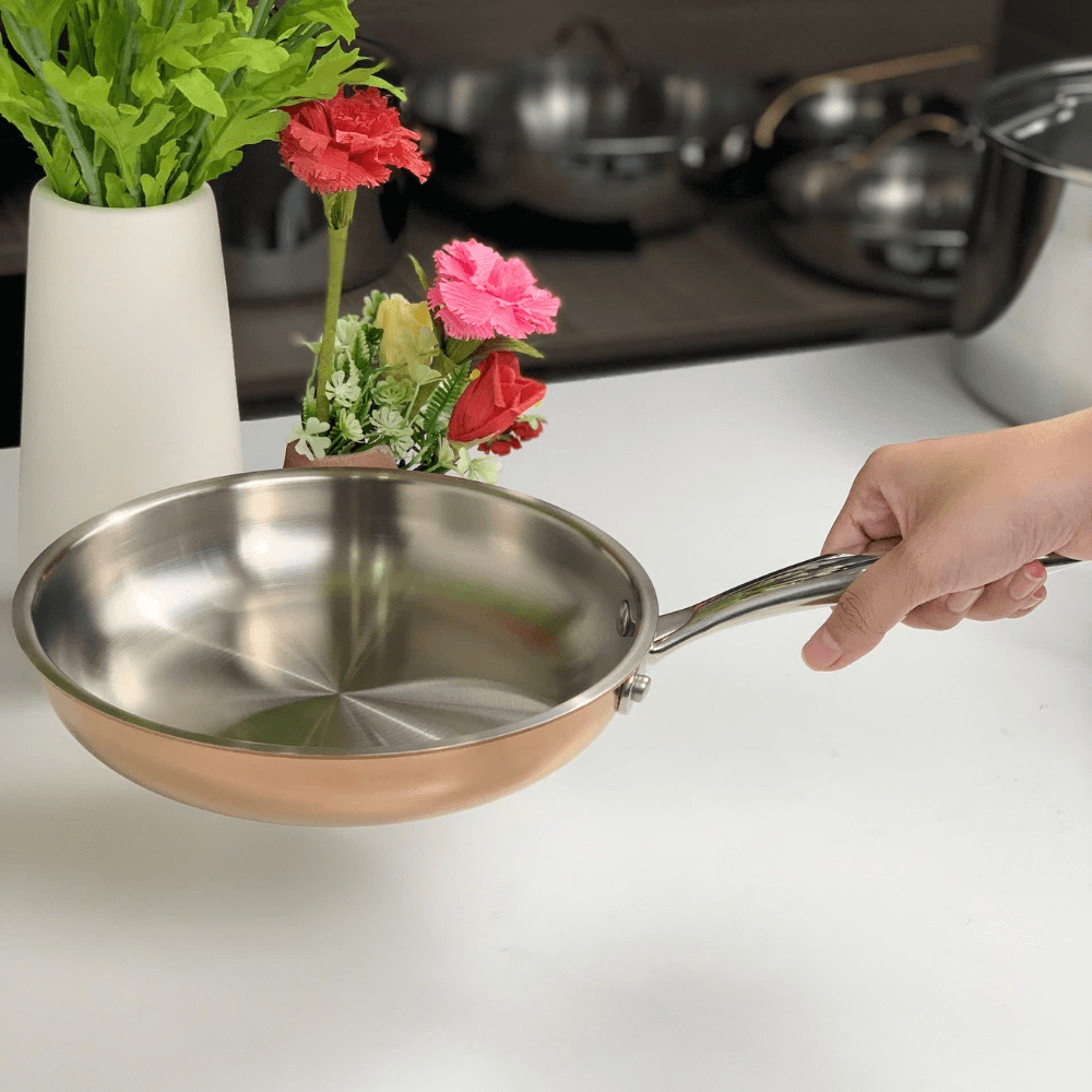 Chảo inox vàng đồng Ciwete 20/24/28 cm