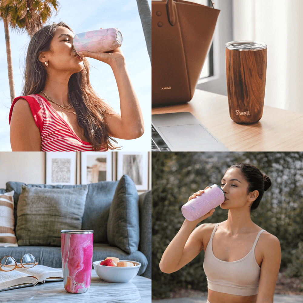 Cốc cách nhiệt S'well bằng thép không gỉ, 530ml, có nắp trượt