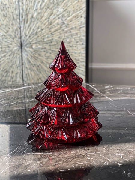 Thố Tree đỏ 16.5cm Crystal Bohemia