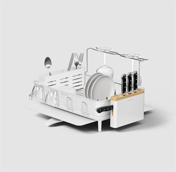 Giá úp bát inox Simplehuman màu trắng