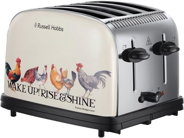 Máy nướng bánh mì Russell Hobbs Rise & Shine 25780 4 lát màu kem