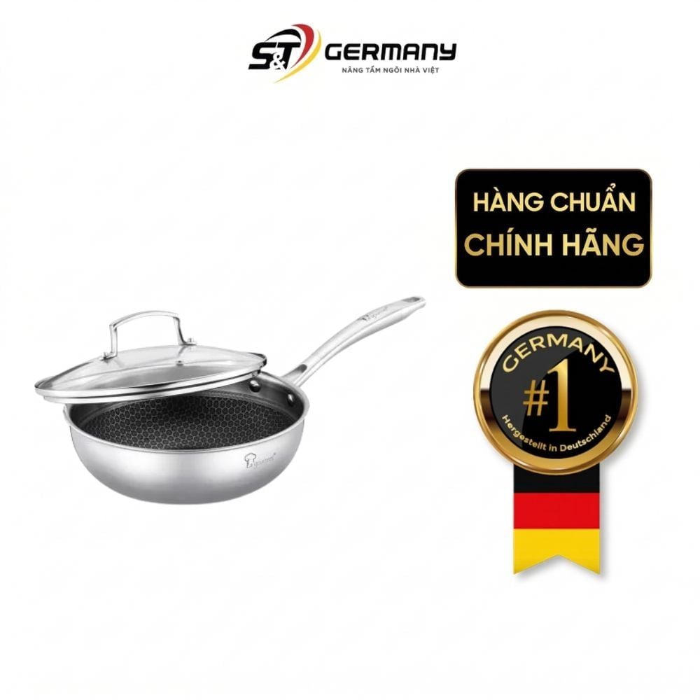 Chảo sâu lòng tổ ong Galactic La gourmet 20/24/28cm có nắp