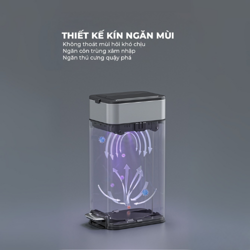 Thùng rác ELPHECO đạp chân mở hai cánh 20L/25L/30L nhiều màu, có thùng chứa rác rời bên trong