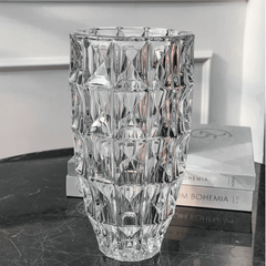 Bình hoa pha lê Crystal Bohemia Diamond 25, 28, 33 cm nhiều màu