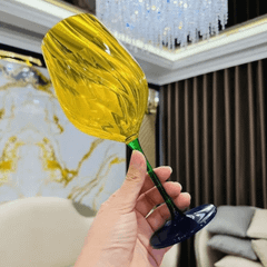 Set 6 ly vang Uria màu 600ml Crystal Bohemia