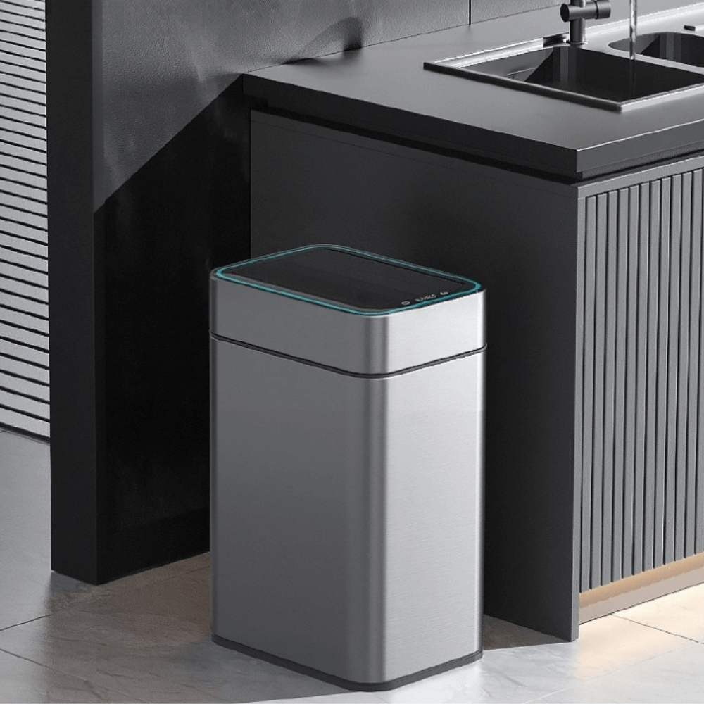 Thùng rác cảm ứng ELPHECO cánh bướm inox 15L ELPH9830 có đèn, nhiều màu