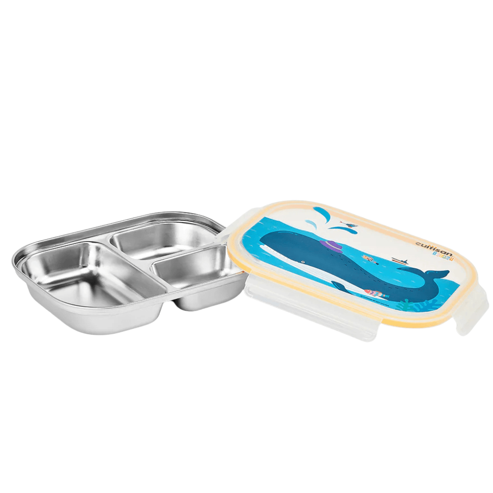 Khay ăn dặm 3 ngăn Inox 316 Cuitisan kháng khuẩn cao cấp nhiều màu