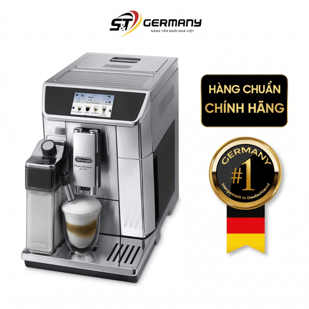 Máy pha cà phê tự động De'Longhi PrimaDonna Elite ECAM 656.75.MS màu bạc