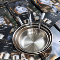 Chảo inox vàng đồng Ciwete 20/24/28 cm