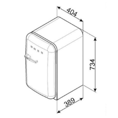 Tủ lạnh mini SMEG FAB5 34L nhiều màu